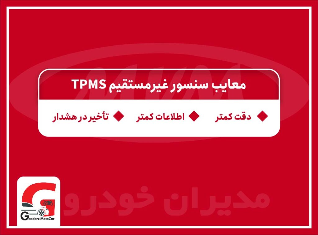 معایب سنسور غیر مستقیم TPMS