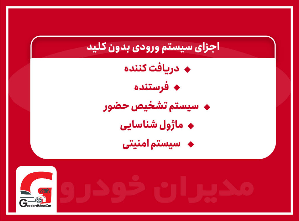 اجزای سیستم ورود بدون کلید