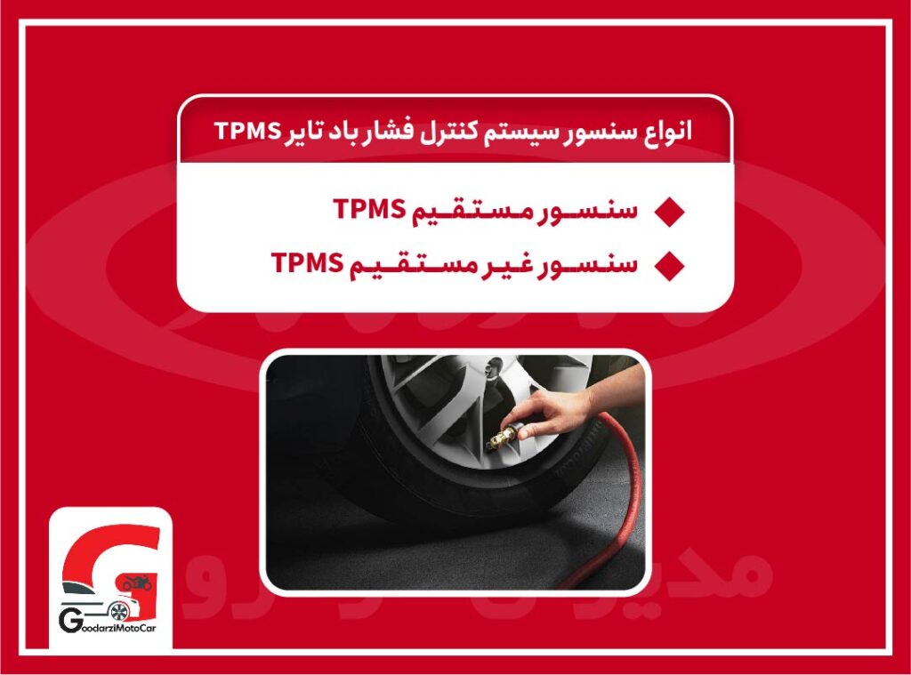 انواع سنسور سیسم کنترل فشار باد تایر TPMS
