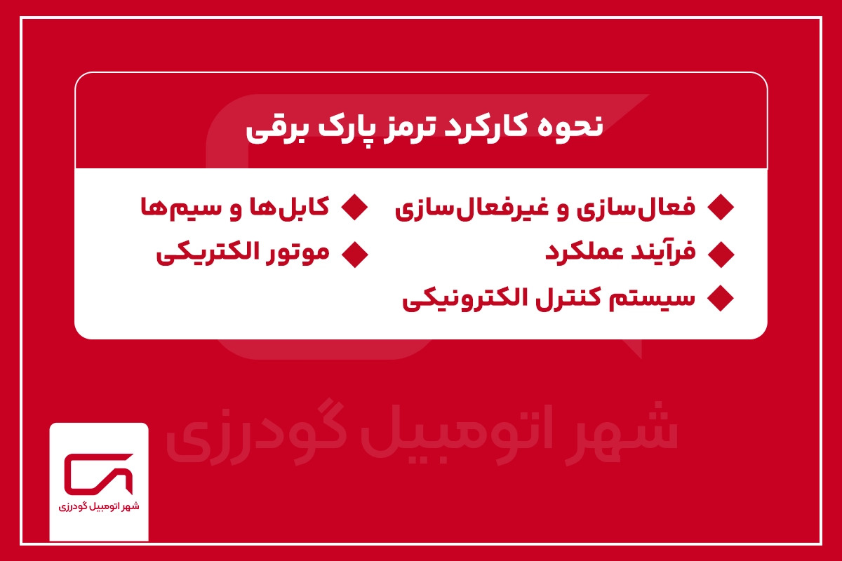 نحوه کارکرد ترمز پارک برقی